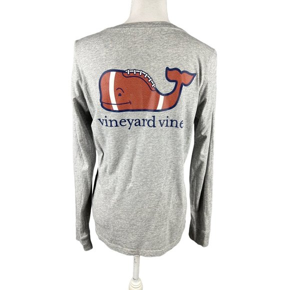 Vineyard Vines Women's Long Sleeve Tee - Football Whale - Picture 4 of 6